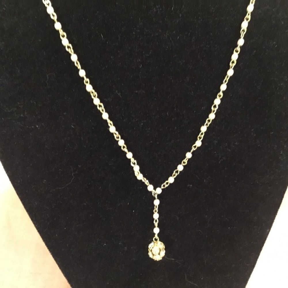 Petite Goldtone Faux Pearl Necklace